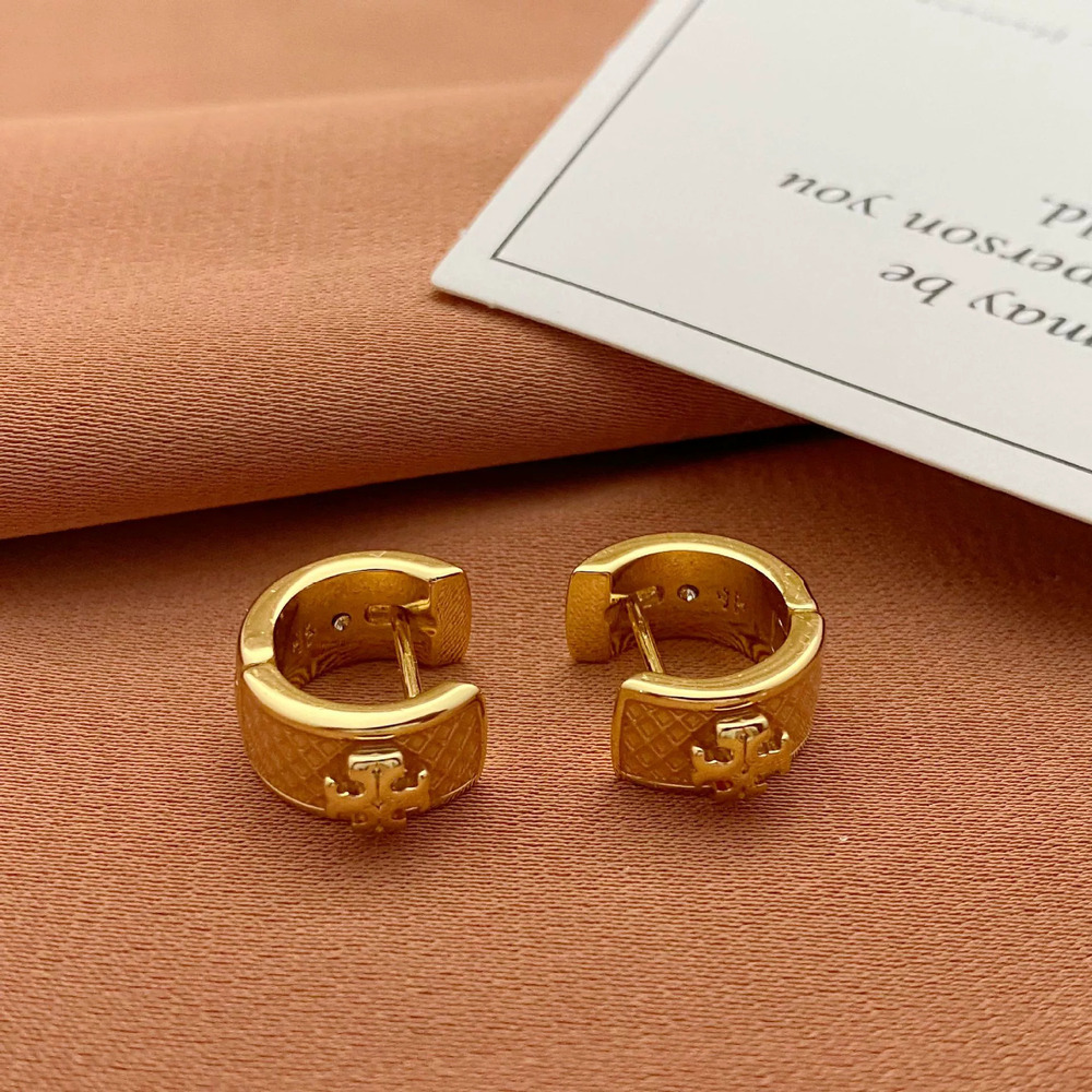 Tory Burch Enamel Drop Letter Earrings